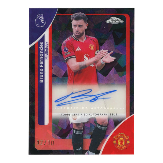 Bruno Fernandes 2026 Topps Chrome English Premier League EPL Auto 02/10 #CA-BF