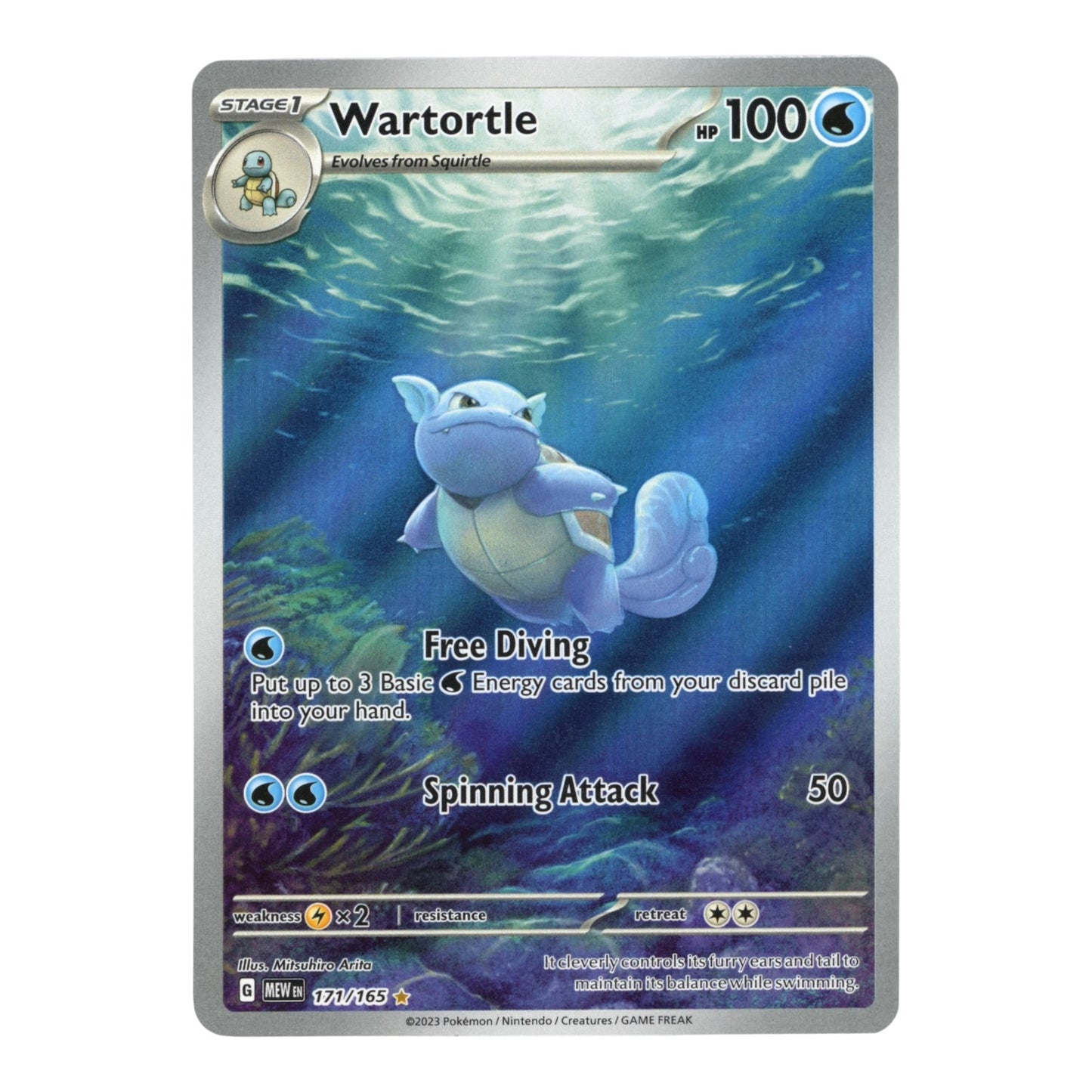 Wartortle 2023 Pokemon English 151 Full Art Holo #171