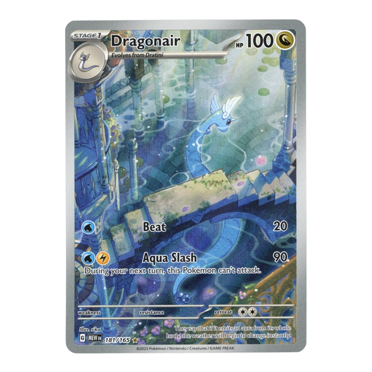 Dragonair 2023 Pokemon English 151 Full Art Holo #181