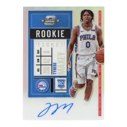 Tyrese Maxey 2020-21 Contenders Optic Auto Rookie RC #120
