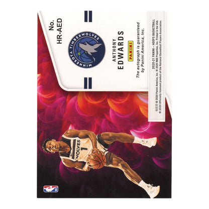 Anthony Edwards 2020-21 NBA Hoops Hot Signatures Auto Rookie RC #HR-AED