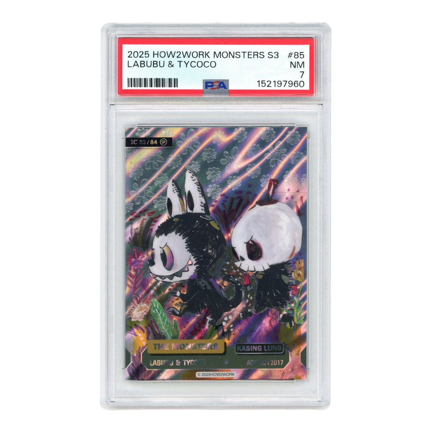 Labubu 2025 How2work The Monsters Series 3 #85 PSA 7