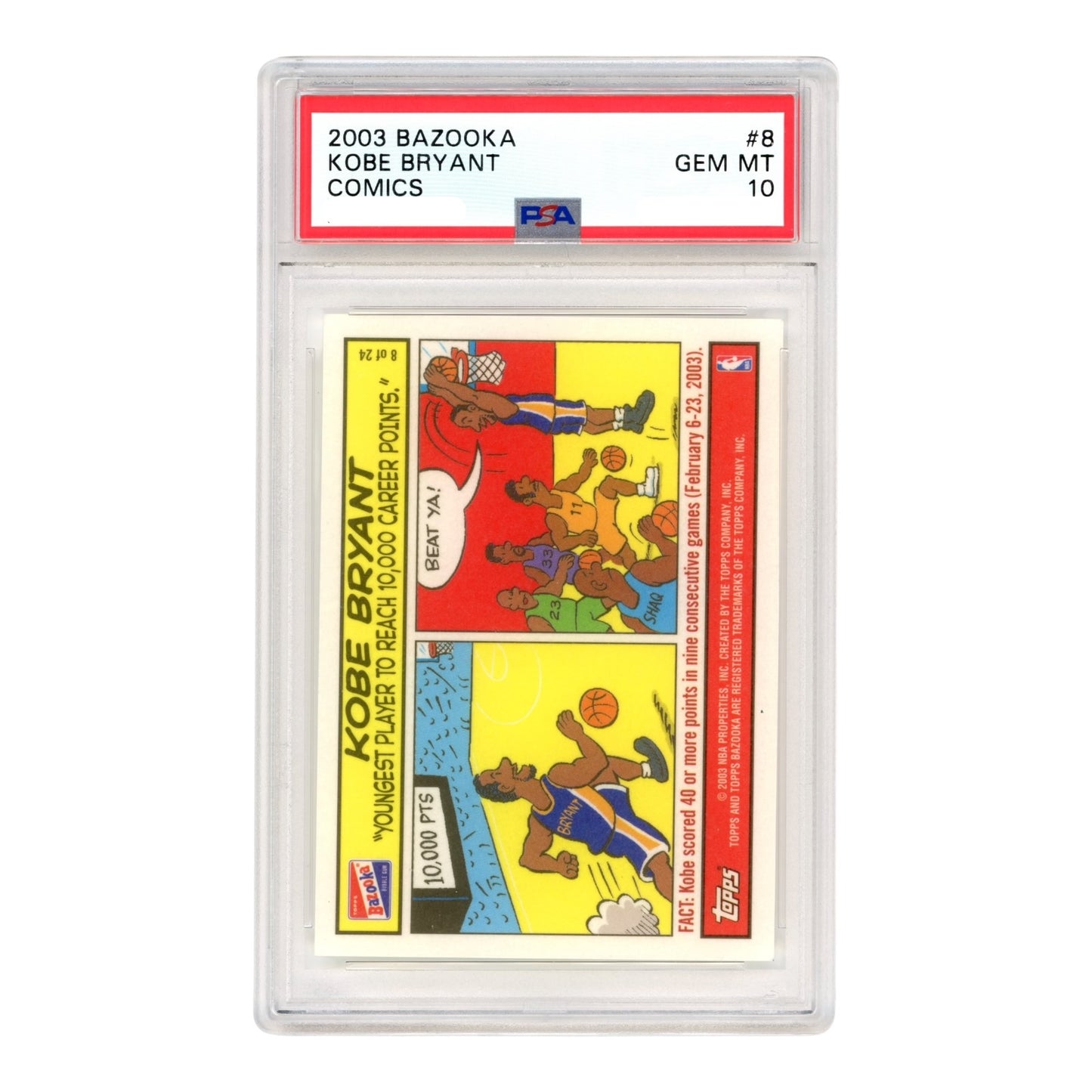 Kobe Bryant 2003 Topps Bazooka Comics #8 PSA 10
