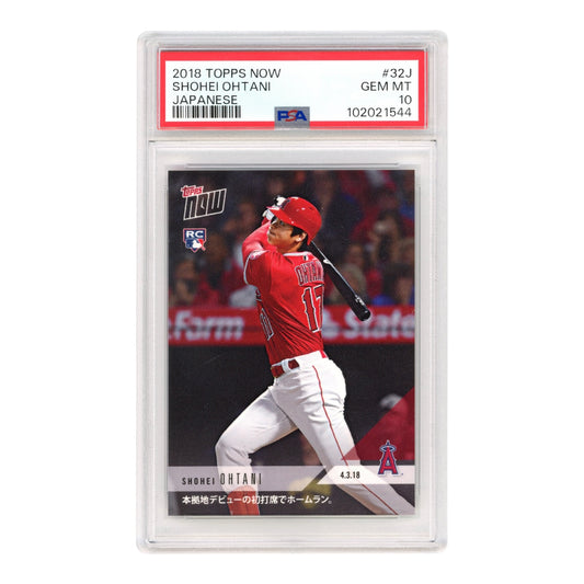 Shohei Ohtani 2018 Topps Now Rookie RC #32J PSA 10