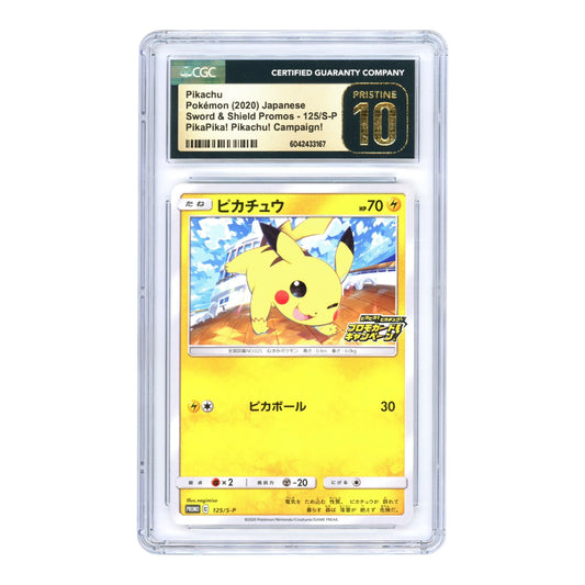 Pikachu 2020 Pokemon Japanese PikaPika! Pikachu! Promo #125 CGC Pristine 10