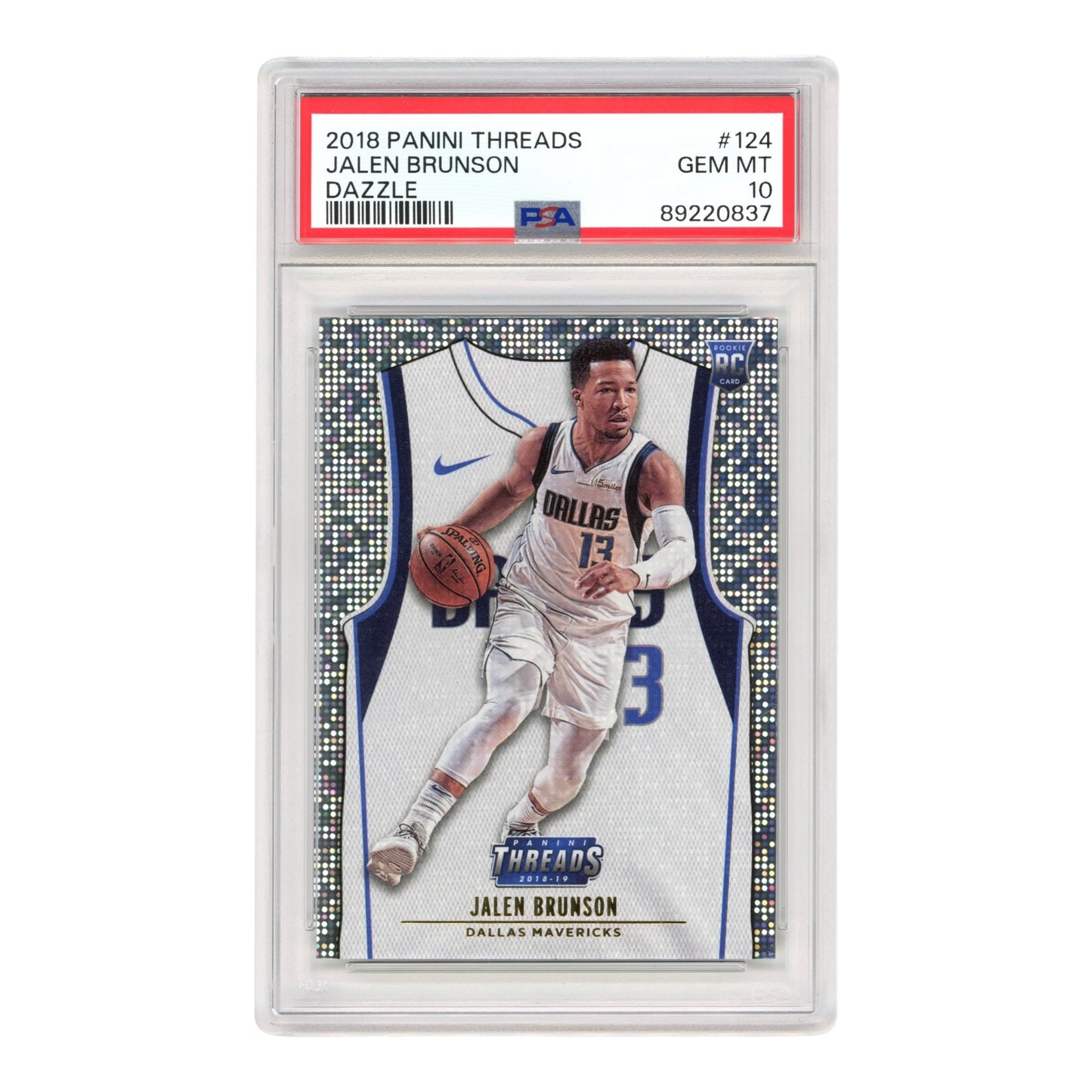 Jalen Brunson 2018 Threads Dazzle Rookie RC #124 PSA 10