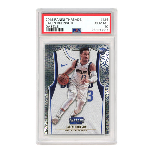 Jalen Brunson 2018 Threads Dazzle Rookie RC #124 PSA 10