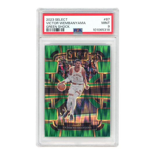 Victor Wembanyama 2023 Select Green Shock Rookie RC #87 PSA 9