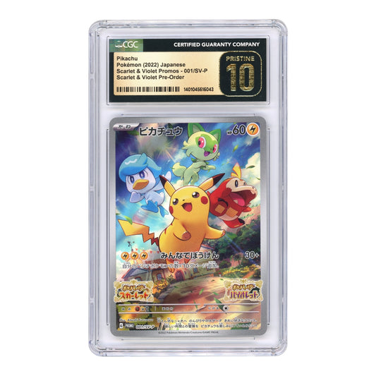 Pikachu 2022 Pokemon Japanese Scarlet & Violet Purchase Promo #001 CGC Pristine 10