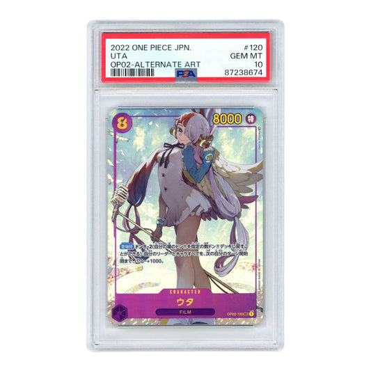 Uta 2022 One Piece Japanese OP02 Alternate Art #120 PSA 10