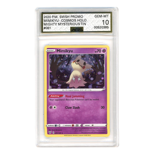 Mimikyu 2020 Pokemon English Promo Holo #081 AGS 10