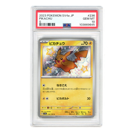 Pikachu 2023 Pokemon Japanese Sv4a #236 PSA 10