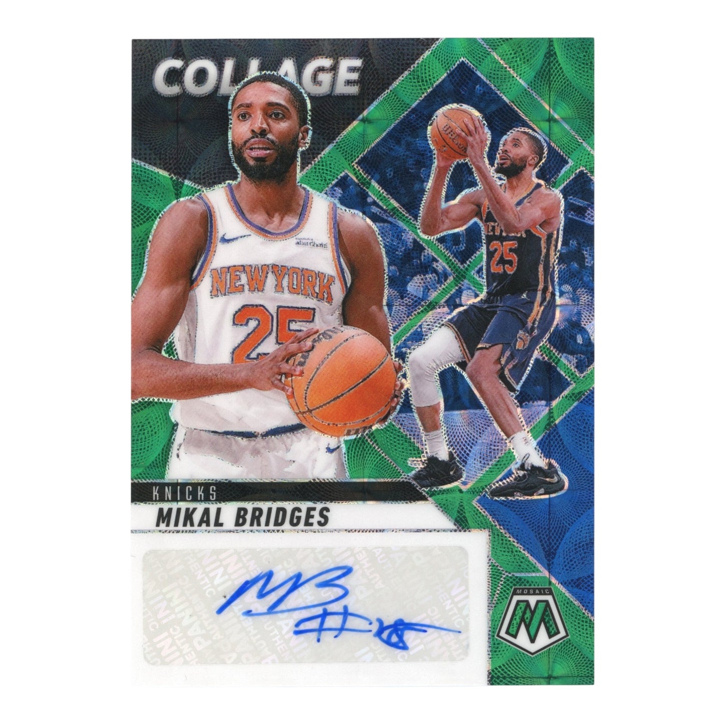 Mikal Bridges 2024-25 Mosaic Auto 3/5 #CAM-MIK