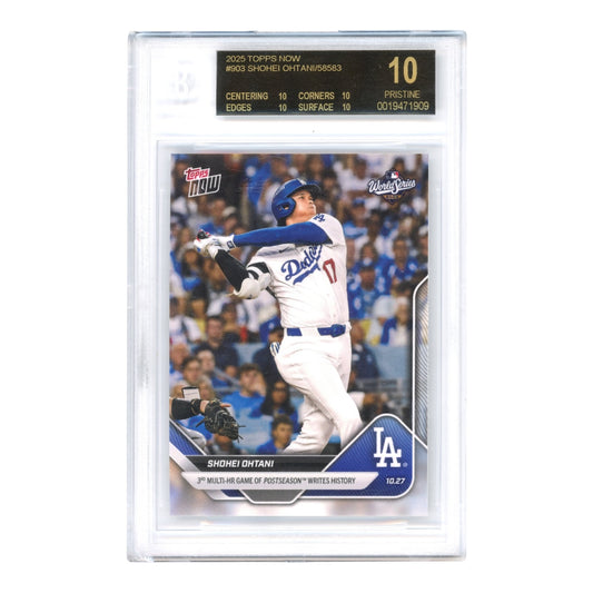 Shohei Ohtani 2025 Topps Now #903 BGS Pristine Black Label 10