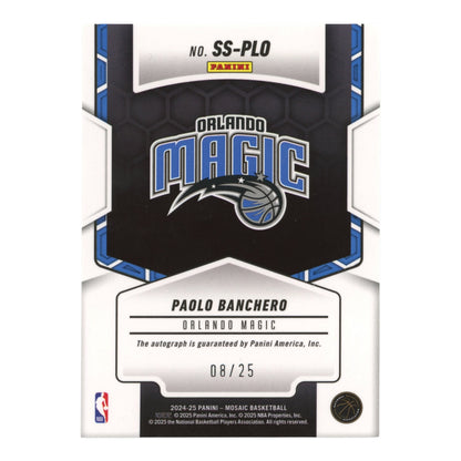 Paolo Banchero 2024-25 Mosaic Showtime Auto 08/25 #SS-PLO