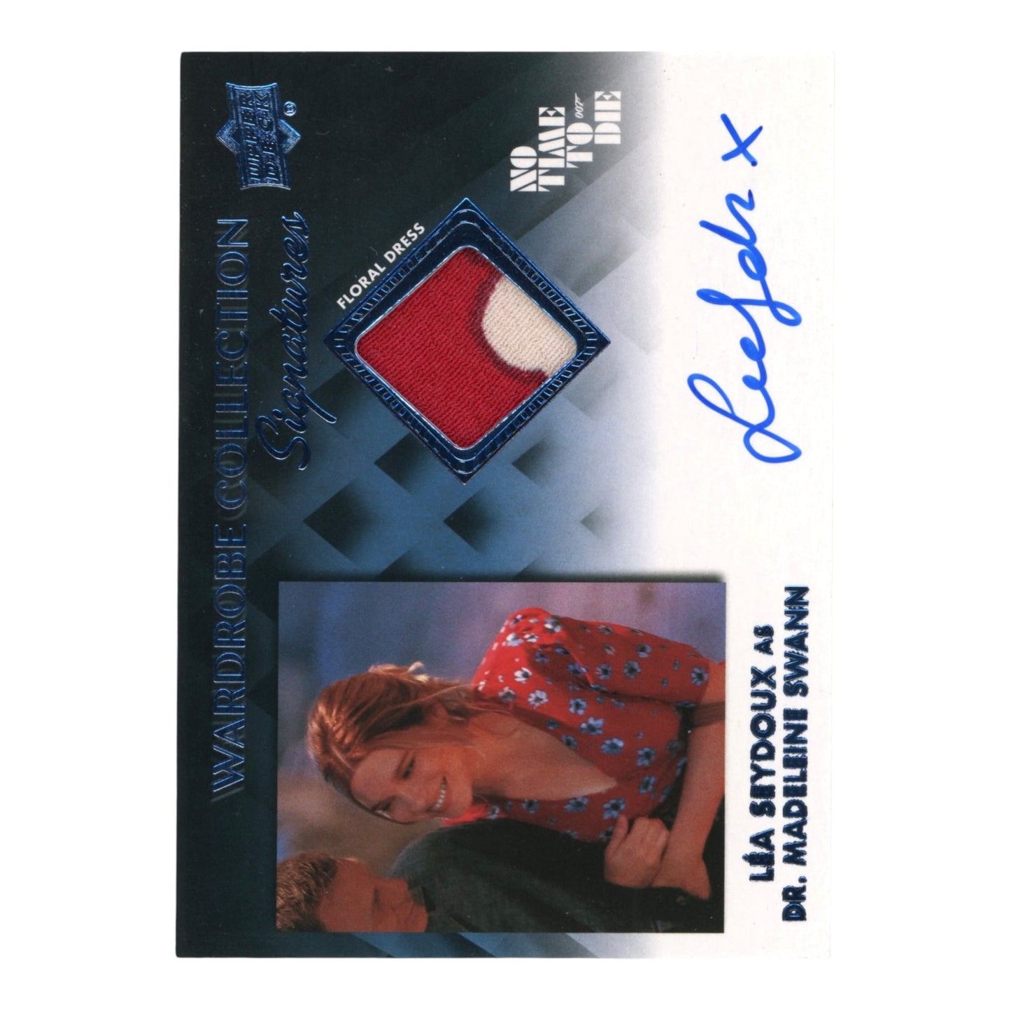 Lea Seydoux 2025 Upper Deck 007 No time To Die Dr. Madeleine Swann Wardrobe Collection Dress Patch Auto 09/59 #WCS-9