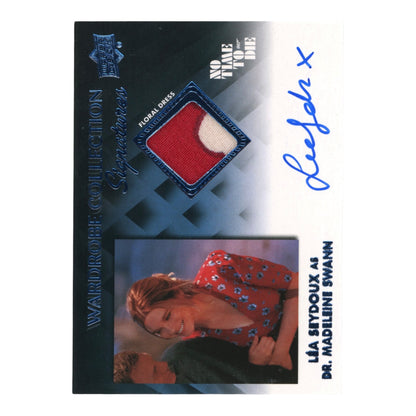 Lea Seydoux 2025 Upper Deck 007 No time To Die Dr. Madeleine Swann Wardrobe Collection Dress Patch Auto 09/59 #WCS-9