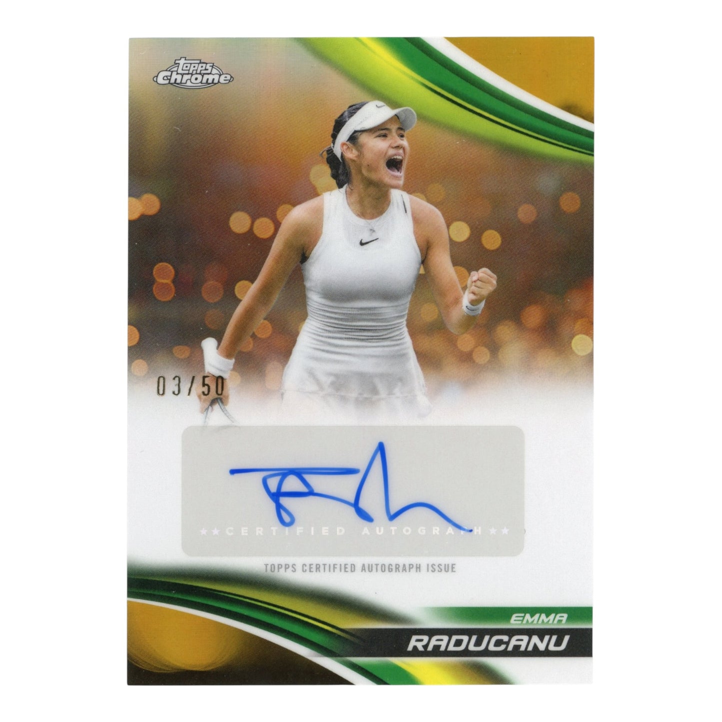 Emma Raducanu 2025 Topps Chrome Tennis Auto 03/50 #CA-ERU