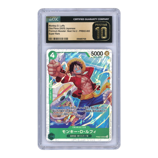 Monkey D.Luffy 2025 One Piece Japanese Premium Booster Best Vol.2 PRB02 #005 CGC Pristine 10