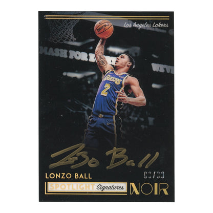 Lonzo Ball 2019 Noir Spotlight Signatures Auto 98/99 #SSV-LZB