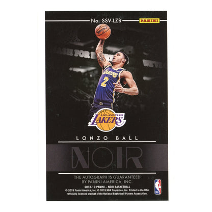Lonzo Ball 2019 Noir Spotlight Signatures Auto 98/99 #SSV-LZB
