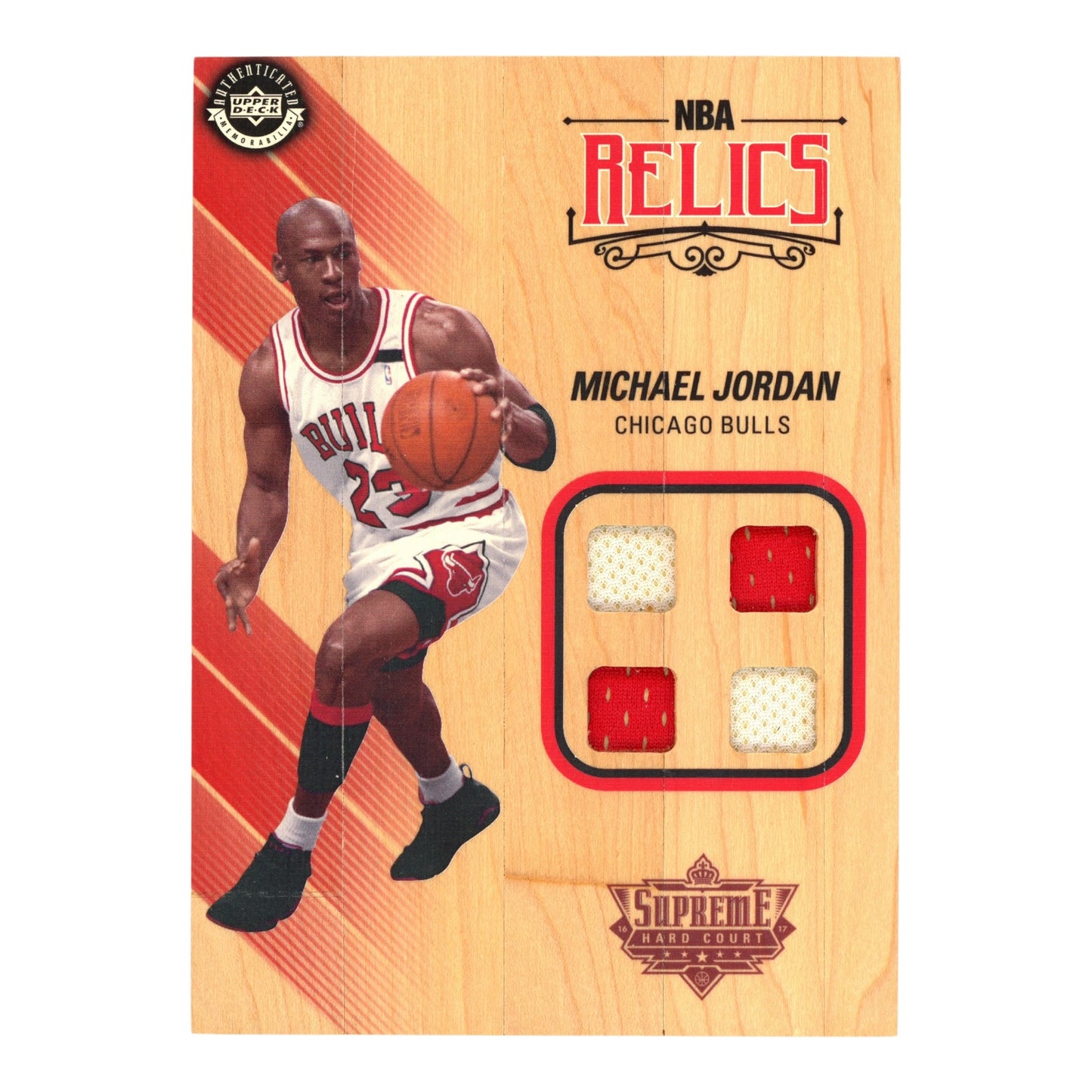 Michael Jordan 2016-17 Upper Deck Supreme Hard Court Quad Jersey #NBAR-MI