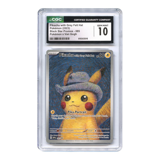 Grey Felt Hat Pikachu 2023 Pokemon English Van Gogh Promo #085 CGC 10