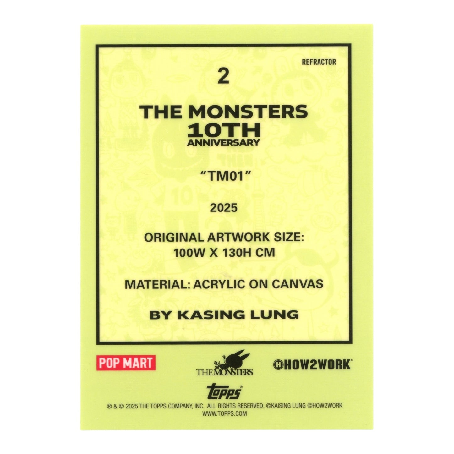 Labubu 2025 Topps The Monsters 10th Anniversary #2