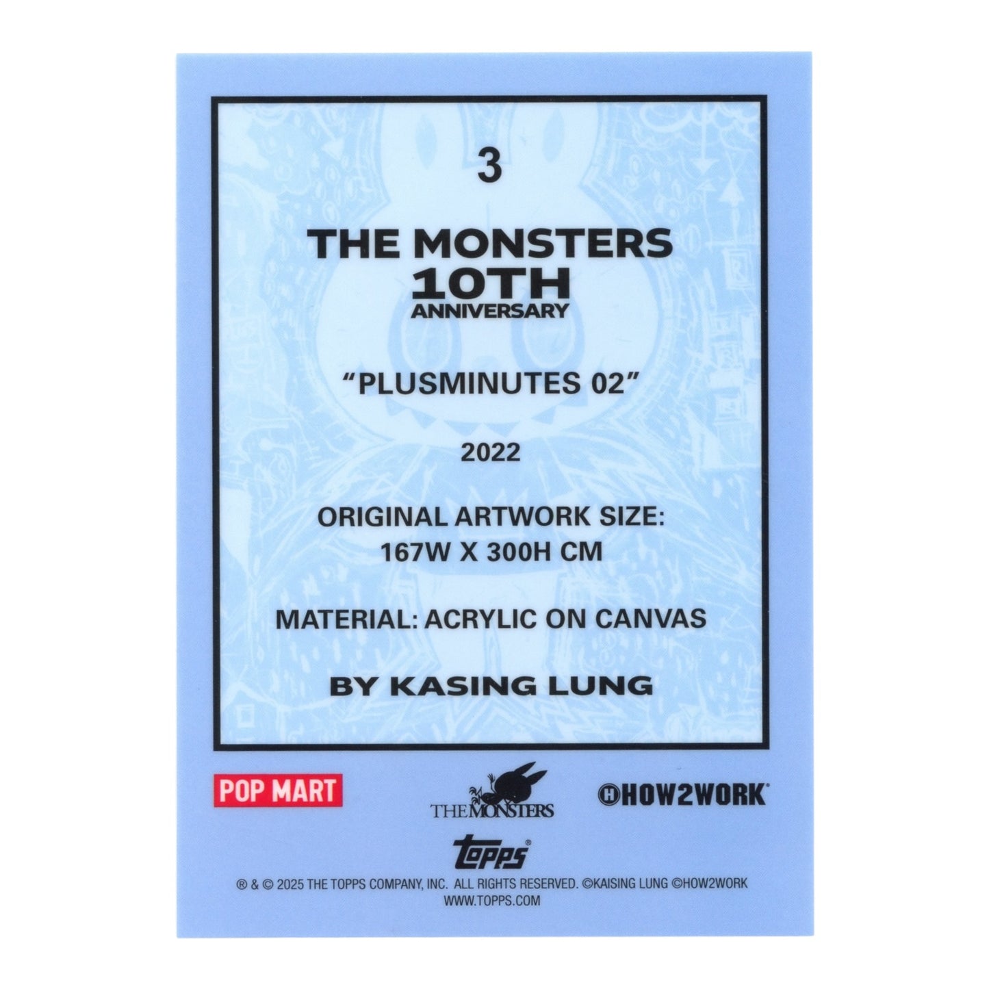 Labubu 2025 Topps The Monsters 10th Anniversary #3