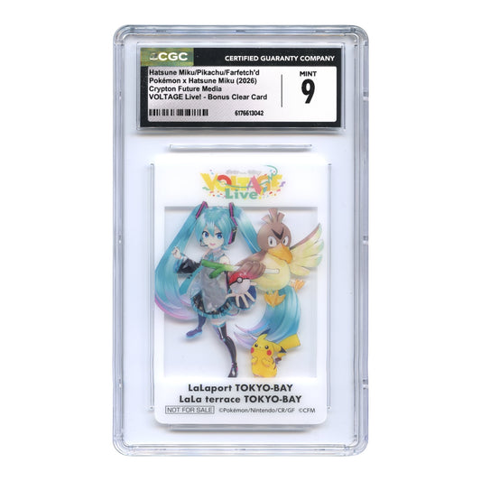 Hatsune Miku/Pikachu/Fartech'd 2026 Pokemon x Hatsune Miku Voltage Live! Promo CGC 9