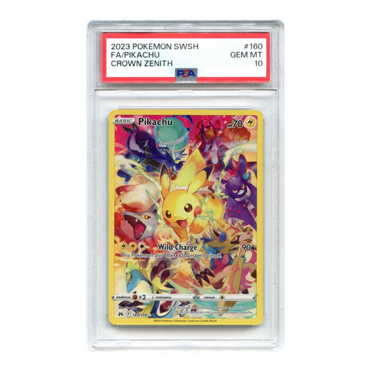 Pikachu 2023 Pokemon English Crown Zenith #160 PSA 10