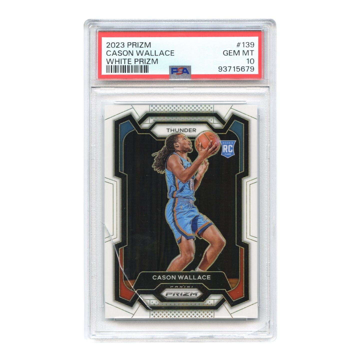 Cason Williams 2023 Panini Prizm White Prizm Rookie RC #139 PSA 10