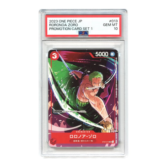 Roronoa Zoro 2023 One Piece Japanese Card Set 1 Promo #013 PSA 10