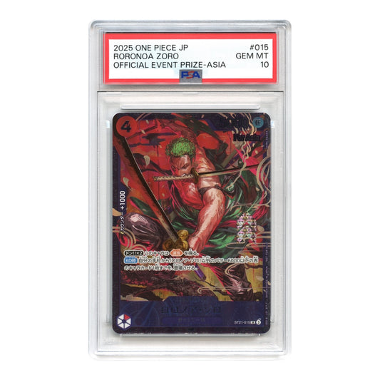 Roronoa Zoro 2025 One Piece Japanese Official Event Prize Asia Promo #015 PSA 10