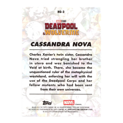 Cassandra Nova 2025 Topps Chrome Marvel Deadpool & Wolverine Hidden Gems #HG-3