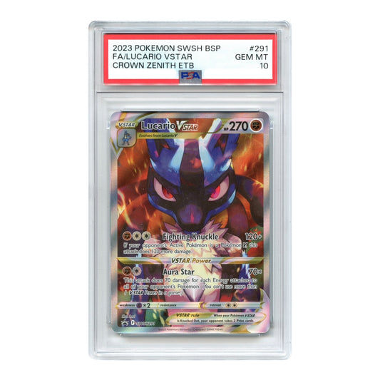 Lucario VSTAR 2023 Pokemon English ETB Promo #291 PSA 10