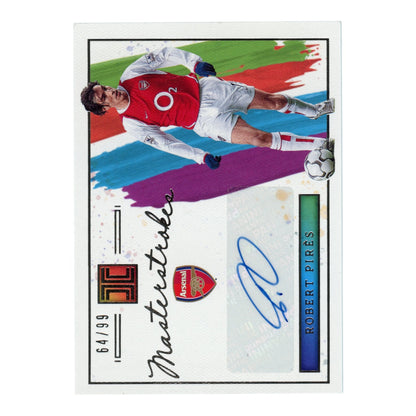 Robert Pires 2021-22 Panini Impeccable English Premier League EPL Masterstrokes Auto 64/99 #MS-RP