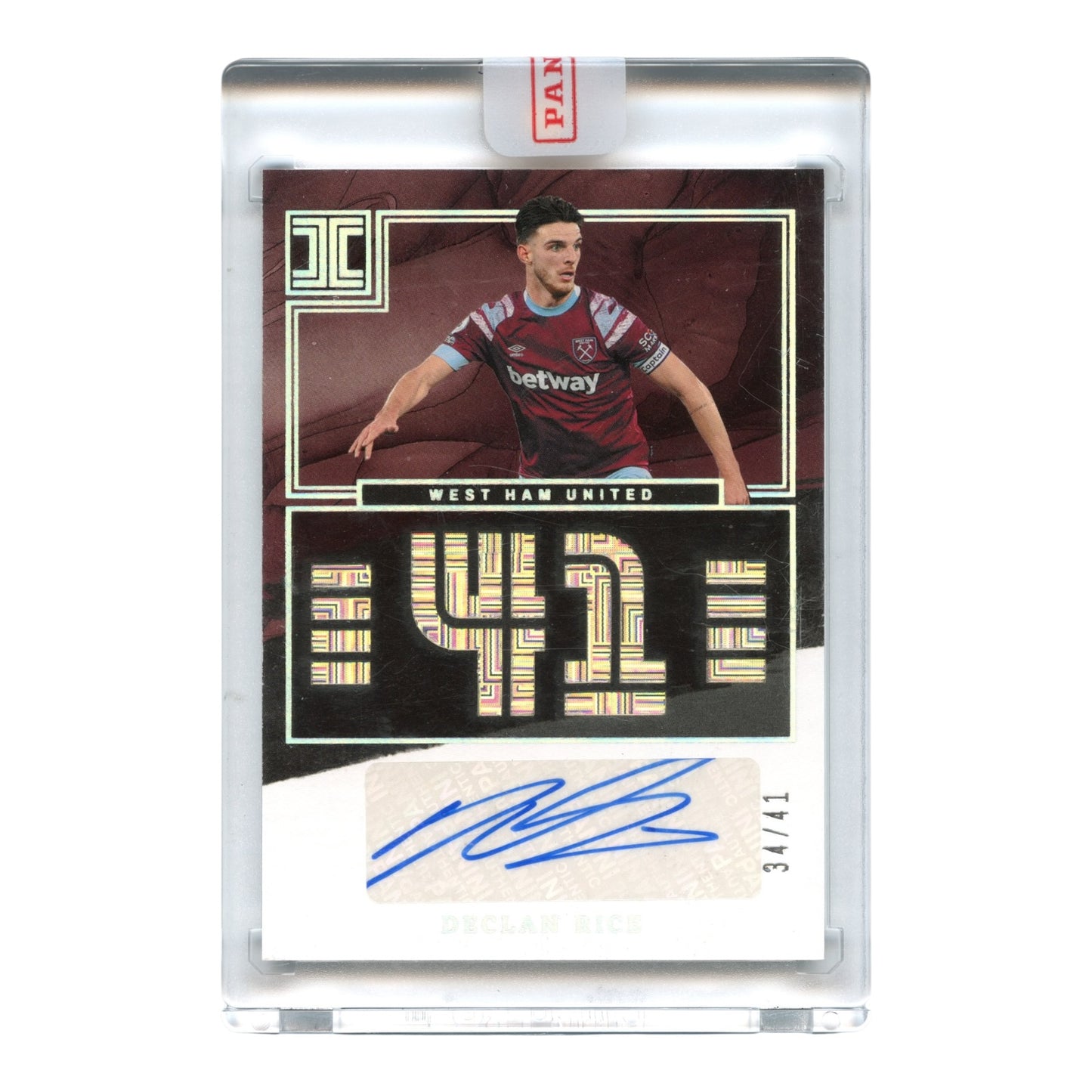 Declan Rice 2022-23 Panini Impeccable English Premier League EPL Auto 34/41 #JN-DR