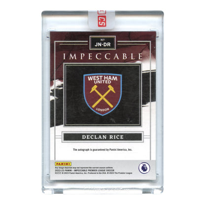 Declan Rice 2022-23 Panini Impeccable English Premier League EPL Auto 34/41 #JN-DR