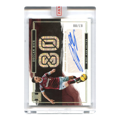 Declan Rice 2022-23 Panini Impeccable English Premier League EPL Number Stats Auto 02/80 #SA-DR