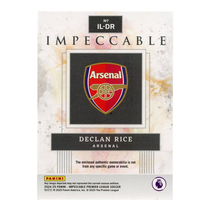 Declan Rice 2024-25 Panini Impeccable English Premier League EPL Illustrious Materials Jersey 07/10 #IL-DR