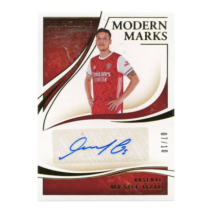 Mesut Ozil 2020-21 Panini Immaculate Soccer Modern Marks Auto 07/10 #MM-OZL