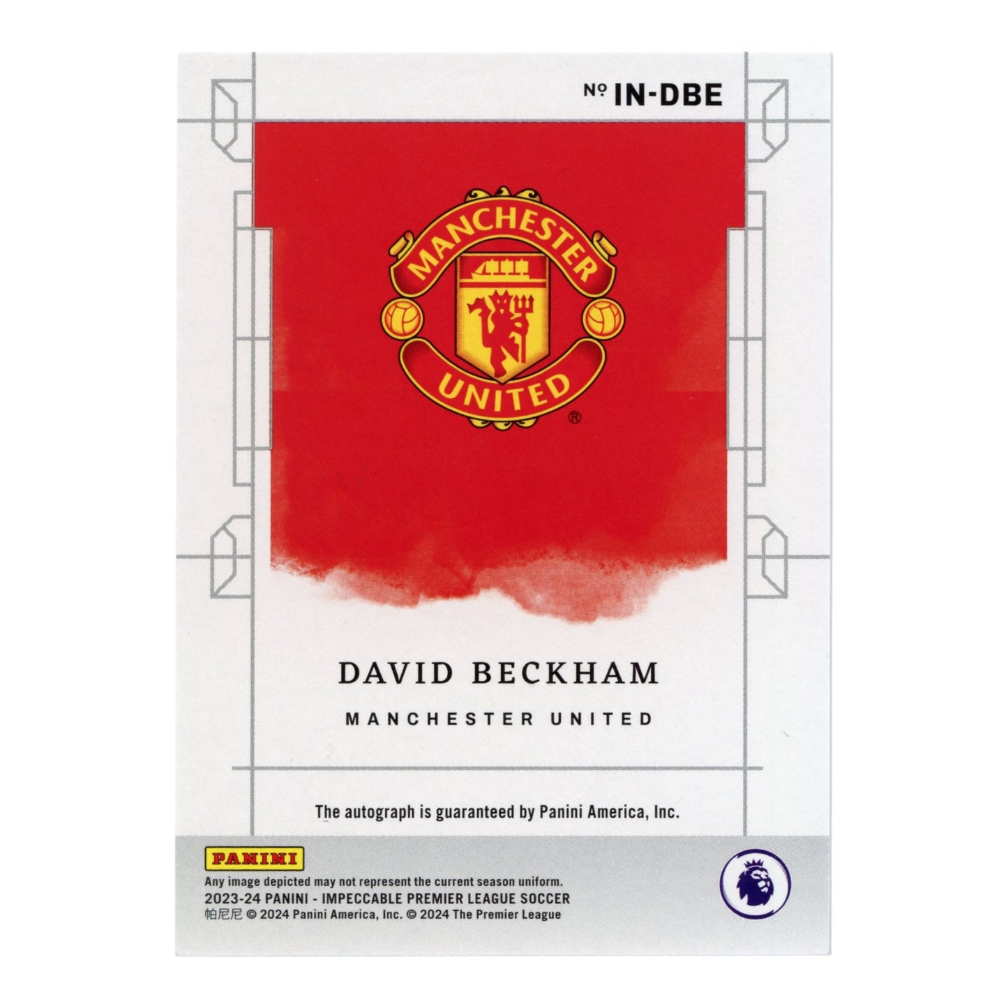 David Beckham 2023-24 Panini Impeccable English Premier League Illustrious Ink Auto #IN-DBE