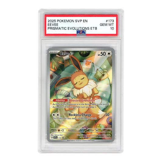 Eevee 2025 Pokemon English Prismatic Evolution ETB Promo #173 PSA 10