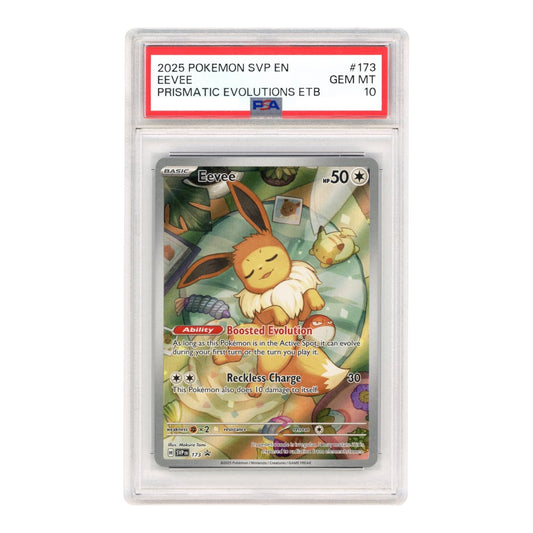 Eevee 2025 Pokemon English Prismatic Evolution ETB Promo #173 PSA 10