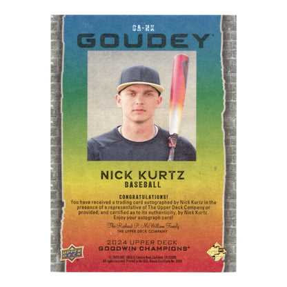 Nick Kurtz 2024 Upper Deck Goodwin Champions Goudey Auto #GA-NK