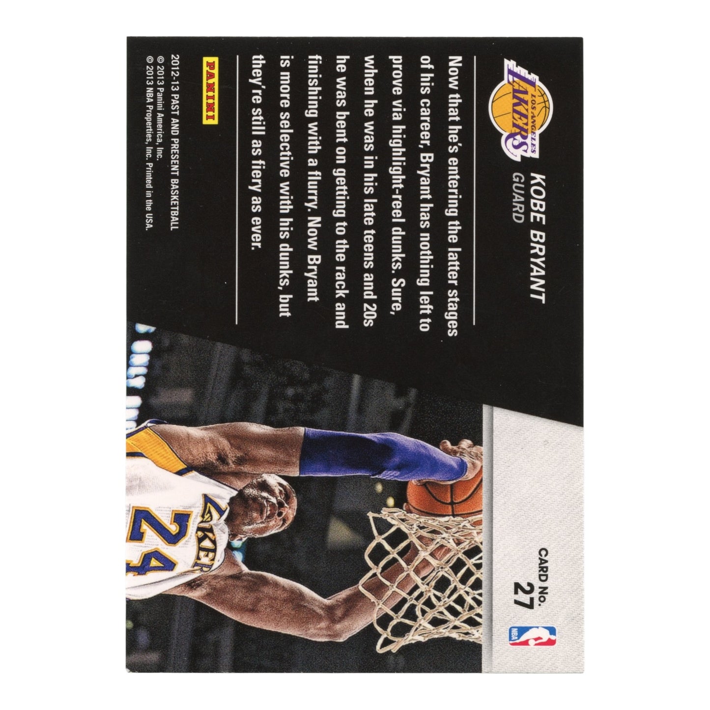 Kobe Bryant 2012-13 Past & Present Shattered #27