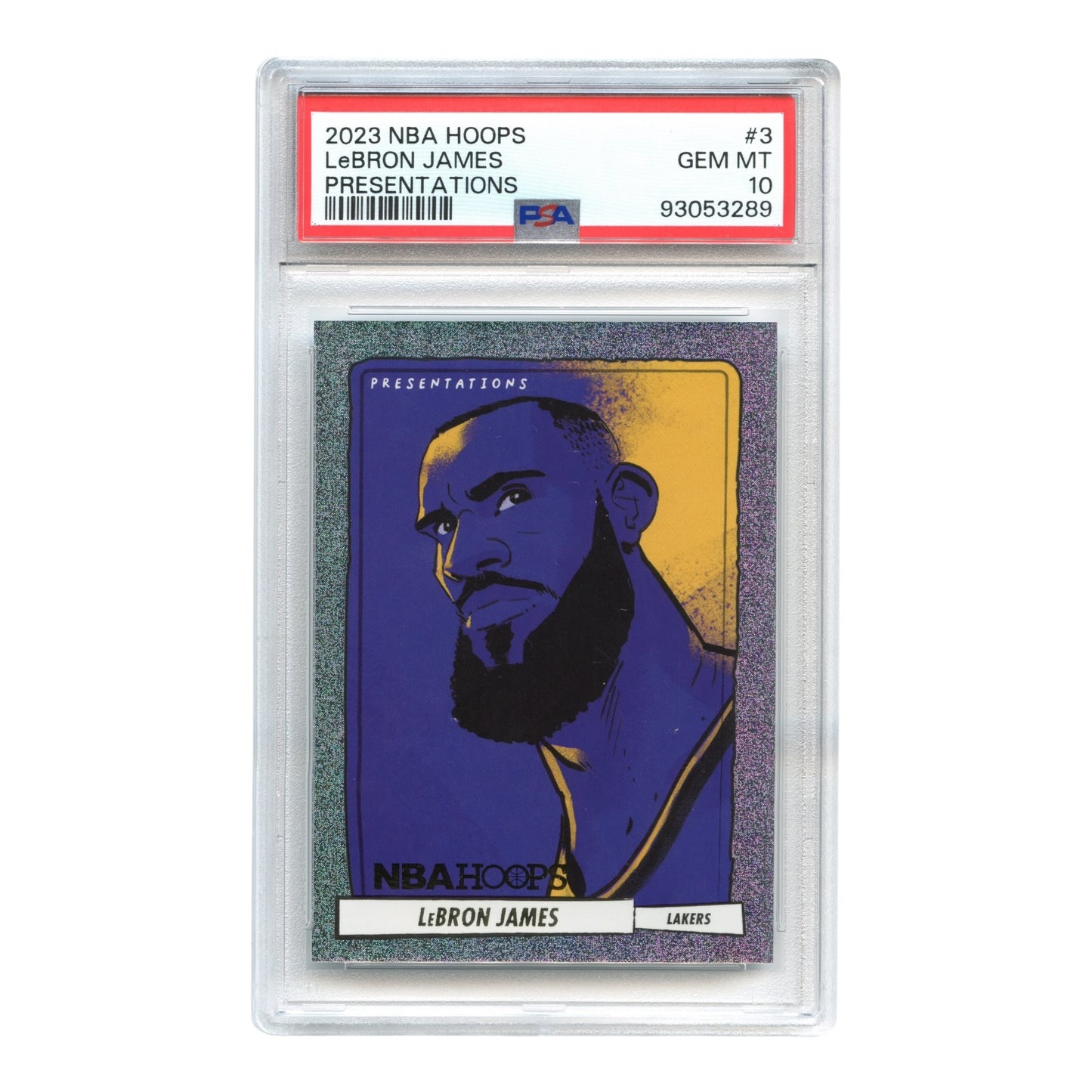 Lebron James 2023 Panini NBA Hoops Presentations #3 PSA 10