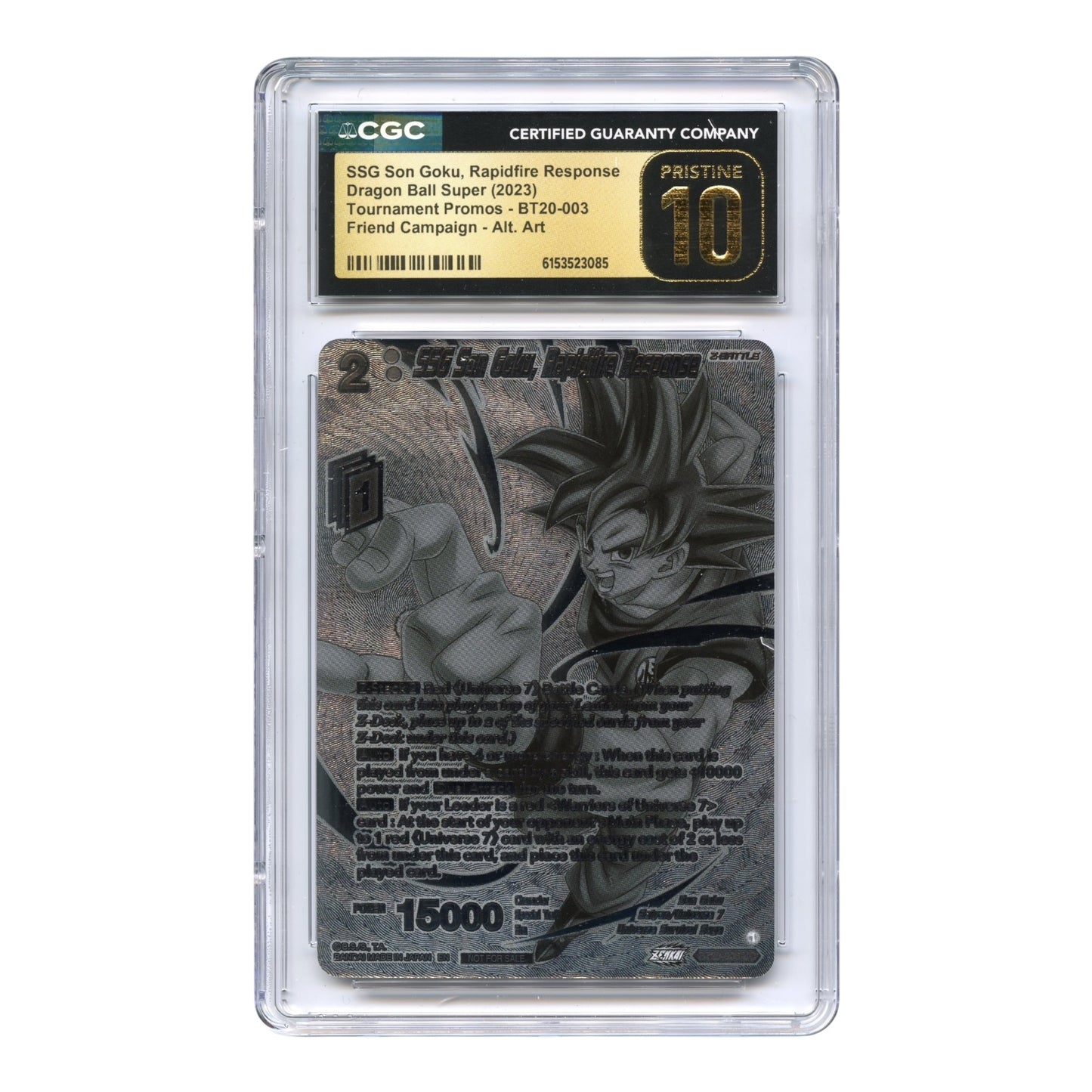 SS Son Goku 2023 Dragon Ball Super Japanese Tournament Promo #BT20-003 CGC Pristine 10