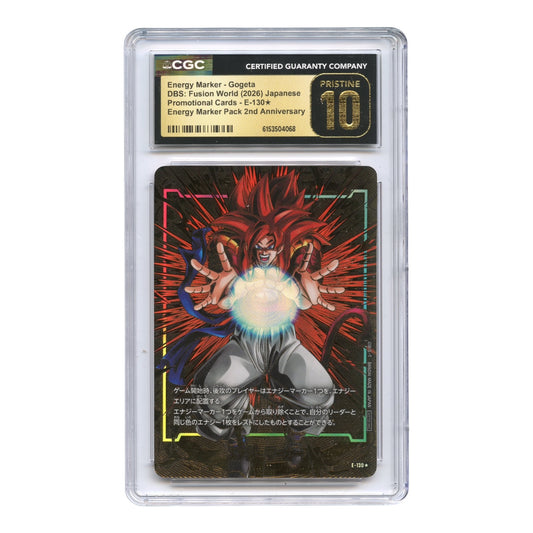 Gogeta Energy Marker 2026 Dragon Ball Super Japanese Fusion World 2nd Anniversary Promo #E-130 CGC Pristine 10